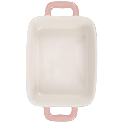 Ipetboom horno microondas Porcelana plato de de horno rosa molde para horno bandeja microondas rosa cacerola sartenes sartén de tostador rosa horno de horno rosa cazuelas horno