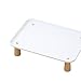 Chosertory Cat Feeder Stand, Pet, Comfortable Stand, Pet Feeding Tray, for Dogs and Cats, White
