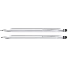 Cross Click Chrome Ballpoint Pen & Pencil Gift Set - Luxury Writing Instrument Set for Effortless Writing - Ballpoint Pen & 0.5mm Tip Pencil - Refillable - Elegant Accessory - Premium Gift Box