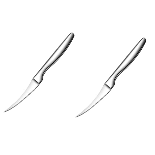 TOPBATHY 2 Piezas cortador de gambas pelador de gambas pelar camarones herramienta para quitar anzuelos Eliminación herramienta cortadora de limpieza de camarones Acero inoxidable Silver