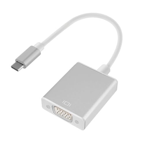 USB C to VGA Adatper for Monitor, VGA to USB C Adapter Cable, Type-C Adapter Compatible with MacBook...