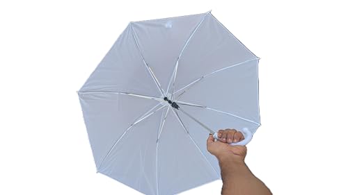 مظلة أطفال أوتوماتيكية للشمس والمطر - بيضاء مع مقبض مريح - Image 11