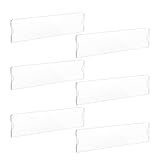 DOITOOL 6 Soportes Acrílicos Transparentes para Placa de Identificación de Pared o Escritorio Marco Acrílico Resistente Adhesivo Adecuado para Oficina Escuela y Señalización