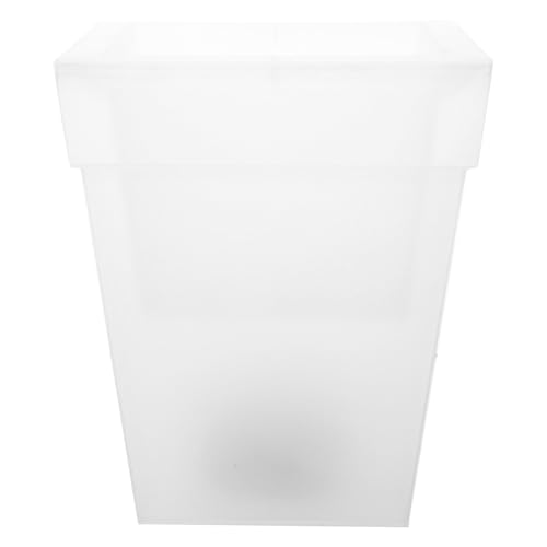 GLEAVI Fioriera Luminosa da Esterno ad Energia Solare Vaso di Fiori in Plastica Luce Bianca per Giardino Balcone e Cortile Decorazione da Giardino Resistente alle Intemperie