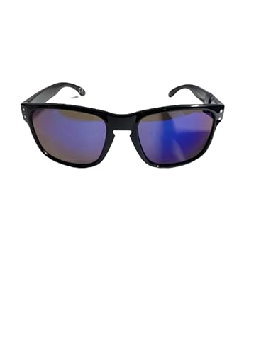 Foster Grant Classic Wayfarer Sunglasses, Black Frame with Blue Mirror Lenses, UV Protection Model: 0IVL