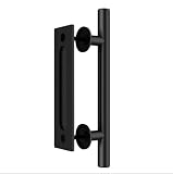 QINAIXQM 9.5''/24CM Sliding Barn Door Handle Double Sided Pull and Flush Barn Door Embedded Invisibl