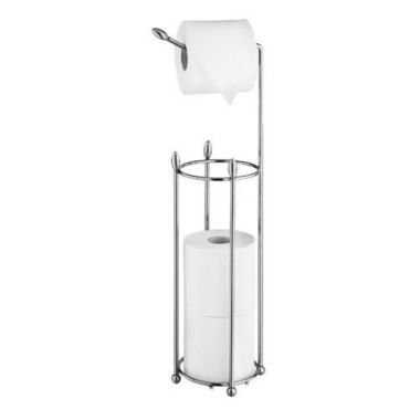 Lakeland Chrome Loo Roll Stand & Store 16Cm X 59Cm H – Shiny Steel Toilet Roll Holder Holds 4 Rolls