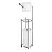 Price comparison product image Lakeland Loo Roll Stand & Store 16cm x 59cm H  Shiny Steel Toilet Roll Holder Holds 4 Rolls