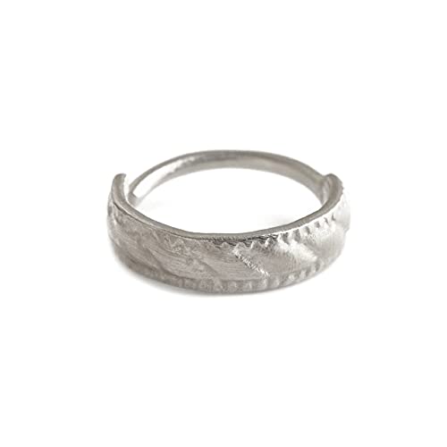 Indian Silver Nose Ring, Tribal Rhombus 925 Sterling Silver Nose Hoop, Fits Cartilage, Helix, Tragus Earring, Handmade Piercing Jewelry, 20g