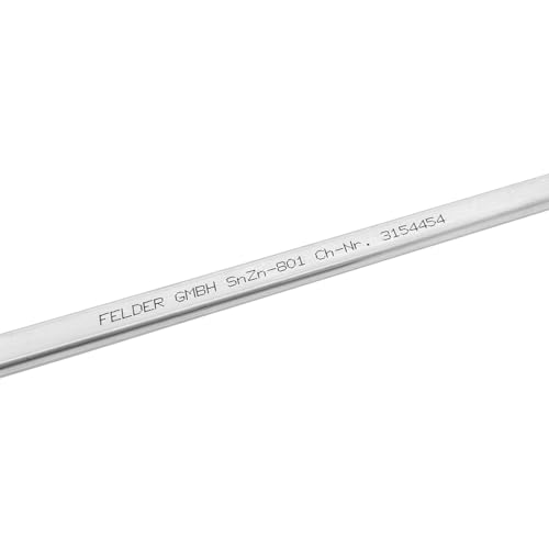 GALLUNOPTIMAL by FELDER ISO‑Tin Sn91Zn9 Dachdeckerzinn GOSZDS91Z9+ST gepresste Stange ca. 8×10×400 mm (ca. 169 g) | 199 °C | DIN EN ISO 9453 | bleifrei
