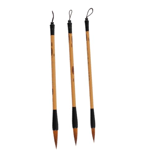 KALLORY 3個 書道筆 毛質堅牢耐久 初心者向け滑らかな書き心地 中国伝統筆ペン 漢字練習 絵画制作用