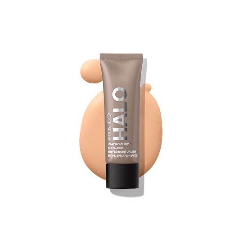 Smashbox Halo Healthy Glow Tinted Moisturizer with SPF 25 | 24-Hour Hydrating Skin Tint with Buildable Coverage and Dewy Finish | Hyaluronic Acid &amp; Niacinamide for Face