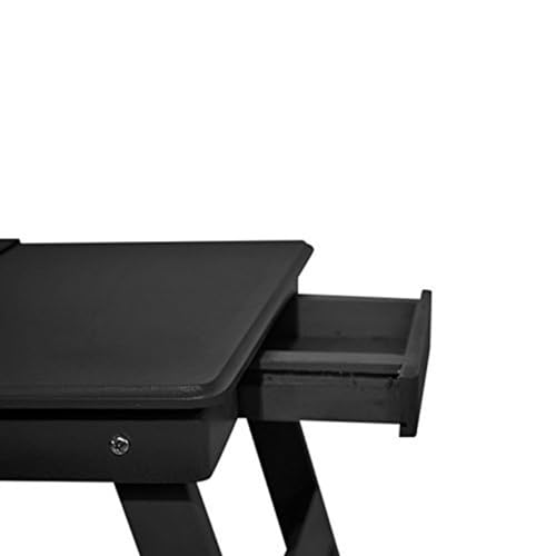 Image of Wooden Finish Standard Multi-Purpose Foldable Portable Bed Table. (Black)
