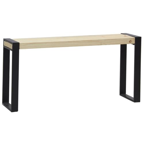 AUBRY GASPARD - Banc en Pin et Métal - Moderne et Sobre - Pin Naturel et Métal - Longueur 80 cm - Largeur 20 cm - Hauteur 40 cm - Livré en Kit - Poids 5 kg - Design...