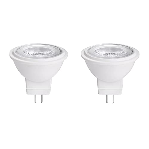 Makergroup MR11 Gu4.0 Bi-pin LED Light Bulb 3W 12VAC/DC Low Voltage LED Spotlights Warm White 2700K-3000K for Outdoor Landscape Lighting and Indoor Recessed/Track Lights 2pcs
