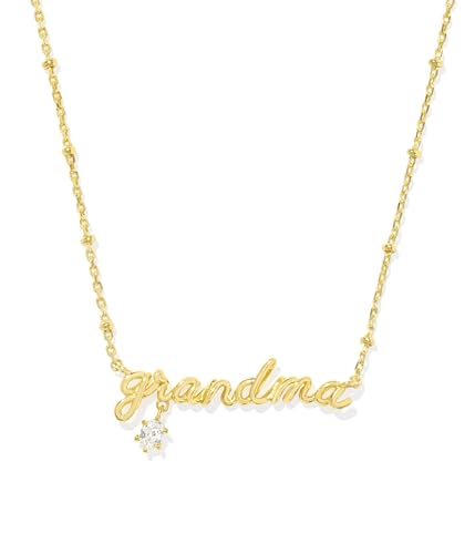 Kendra Scott, Womens, Grandma Crystal Short Pendant Necklace, Gold, One Size