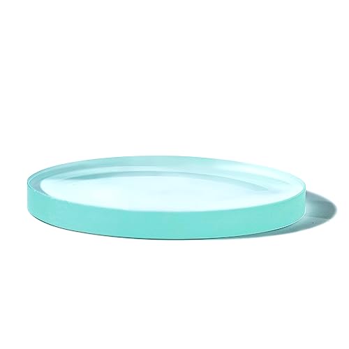 Fused Silica Glass Optical Lens for Spinning Top, Smooth Glass Top Base for Spinning Office Desk or Table Top Display, Double Concave Round Glass, 100 mm Diameter - Bruce Charles Designs