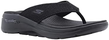Skechers Women's GO WALK Arch Fit Sandal - Luminous - Black - US 9 | Image 1