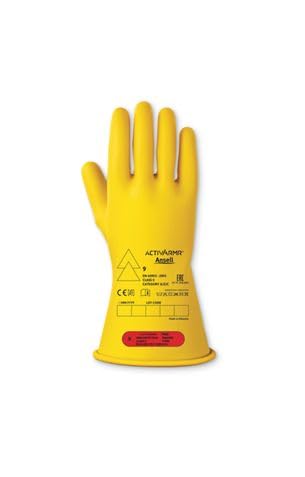 Ansell ActivArmr RIG011Y110 Guantes de electricista de látex natural tamaño (guantes): 11 EN 21420:2020, EN 60903 1 par