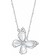Nonnyl Pearl Butterfly Necklace Real Freshwater Pearl Pendant Necklaces for Women, Christmas Gift...