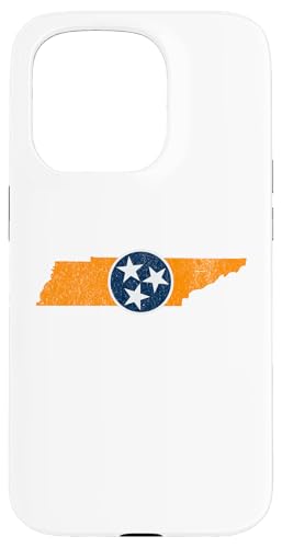 Vintage Tennessee State Outline Tri Star Emblem Distressed �X�}�z�P�[�X iPhone 15 Pro �p