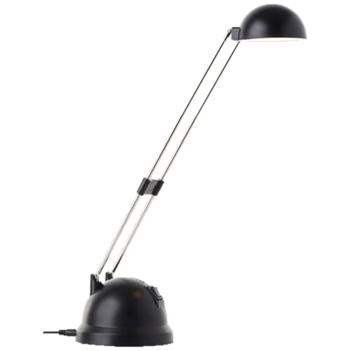 Brilliant Lampada da scrivania a LED con luce bianca calda - lampada da scrivania orientabile con interruttore a levetta - lampada da comodino in nero - 650 lumen e 2700 Kelvin - regolabile in altezza