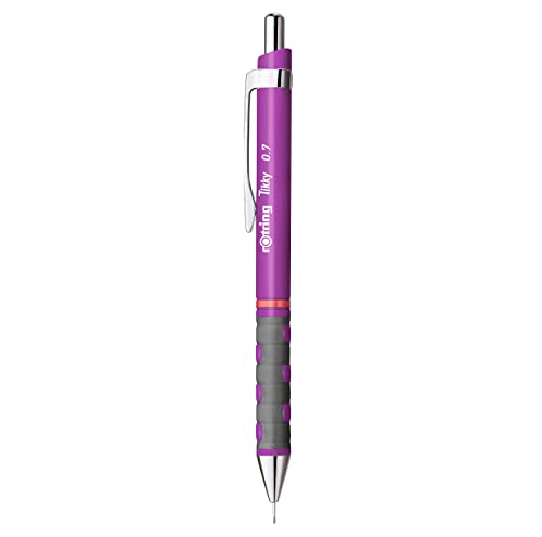Image of Rotring 0.7mm Mechanical Clutch Lead Pencil | Tikky | for Smooth Writing Drafting Drawing | Purple Barrel | Stationery