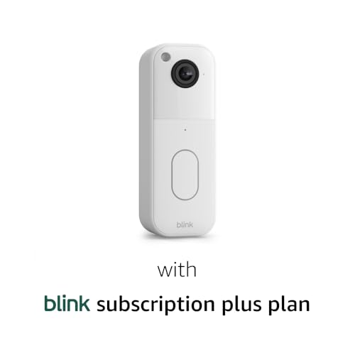 Image of Blink Video Doorbell Add-on, White, with 1-Year Plus Plan Subscription