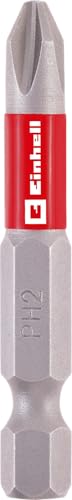 Original Einhell Standard-Bits, 3-tlg., 50 mm, PH2 (Chrom Vanadium, präzises Schrauben, gute Kontrolle, roter Farbring, E 6.3 Schaft)