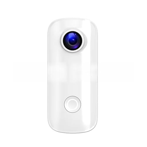 TIEOAXFT para Vlogs con micrófono Externo y Control Remoto Cámara de acción C100 Plus 4K 30M Impermeable 2,4G WiFi acción Deportiva cámara de acción EIS Casco de Bicicleta Motocicletas(C100 White)