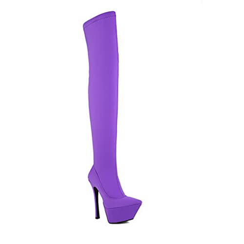 Bottes Stiletto 14cm pour femme les élégantes cuissardes à bout pointu