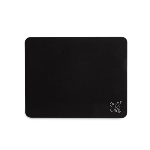 Maxprint 603579 - Mouse Pad Tecido, Preto, 22 x 17.8 cm, 1 Unidade | Superfície Lisa, Ideal para Notebook e Escritório