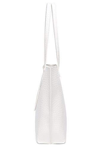 Image of Dreubea Women's Soft Faux Leather Tote Shoulder Bag from, Big Capacity Tassel Handbag