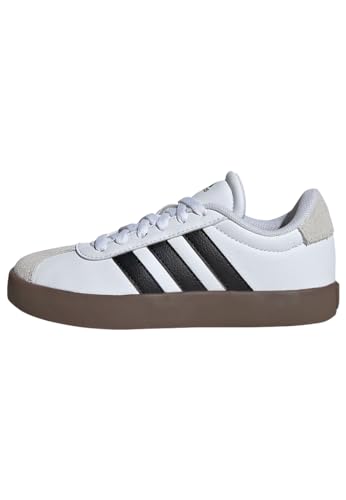 adidas VL Court 3.0 Skateboarding Sneaker for Unisex-Kids, White, 23.0 cm
