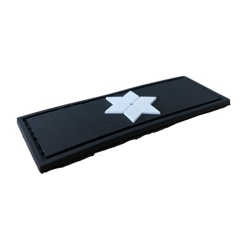 Dienstgrad Polizeikommissar PVC Rubber Patch mit Klett - Kommissar - Polizei