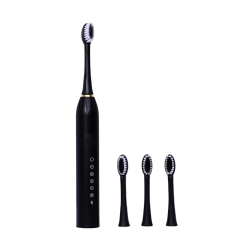 Image of Rechargeable Sonic Electric Toothbrush for Men and Women with 6 Cleaning Modes 4 Replaceable Brush Heads Up to 40000 Strokes Per Minute IPX7 Waterproof Fast USB Charging Up to 45 Days Battery Backup