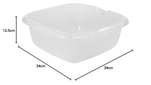 keeeper Universal-Schüssel mit Ausguss, Eckig, 8 l, 34 x 34 cm, Björk, Transparent