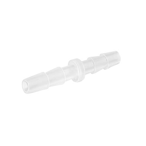 Quickun Plastic Hose Barb Fitting, 1/8" X 1/8" Barbed Splicer Mender Joint Adapter Union Fitting ( Pack Of 10 ) #TOP3