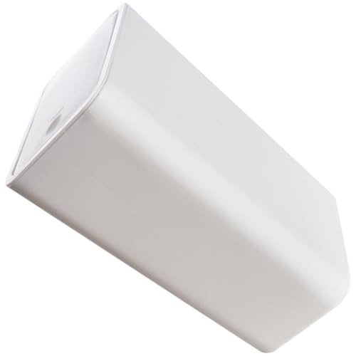 Poubelle fine et étroite Lurrose blanche de bureau avec couvercle moderne