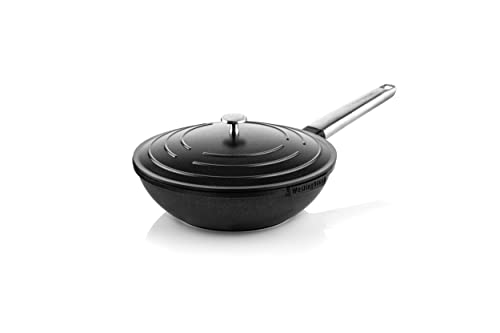 Westinghouse PERFORMANCE SERIES WCCW0095028BK Poêle wok avec couvercle 28 cm Compatible induction Compatible avec toutes les plaques de cuisson et four - Poignée Cool Touch en acier inoxydable - Noir thumbnail