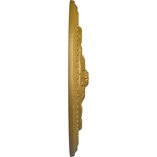 Image of 15 3 /4 inchOD x 1 7 /8 inchP Chester Ceiling Medallion (Fits Canopies up to 2 1 /4 inch), Hand-Painted Pharaoh's Gold