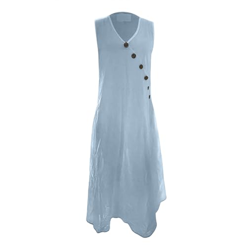 Robe de plage sans manches ultra confortable à coupe fluide et col en V - 4
