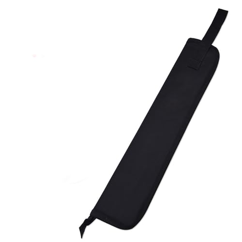 マイバチケース スティック バッグ ドラムスティックケース ハンドルショルダーストラップ ジッパー式 4ペア収納 (ブラック)