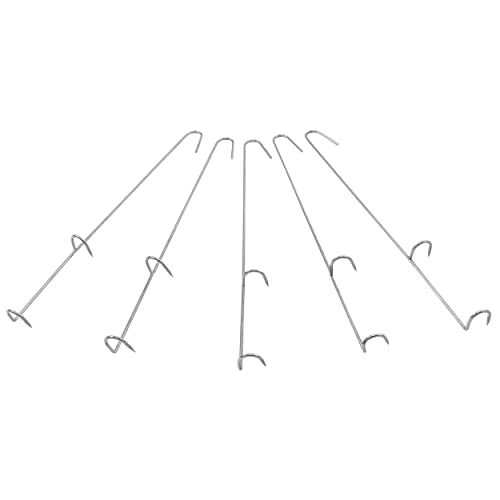 5 Stück - Standardräucherhaken, 13 cm, doppelt - Stahl, verzinkt Cover