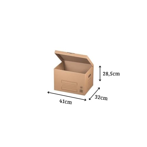 karton-billiger Archivschachteln Aktenkarton Archivkarton Archivbox mit Klappdeckel 10Stück