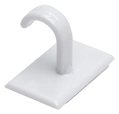 Merriway® BH00038 Self Adhesive Cup Hooks, White, 1.25