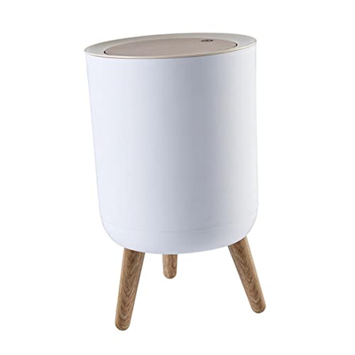 Bote de basura rectangular blanco Vaguelly de 7 litros