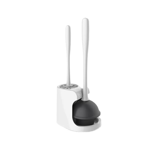 Cepillo de baño Cepillo Redondo for Inodoro con Cabezal de Cepillo con Ventosa de Goma, Juego de cepillos for Inodoro, Base de ventilación de pie, Cepillo for Inodoro