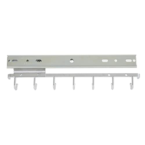 Rev-A-Shelf Sidelines Cbrsl-14-Cr-1 14-Inch Pullout Sliding Deluxe Belt, Scarf, Tie, Accessory Organization Rack Holder Hanger With 7 Hooks, Chrome #TOP5