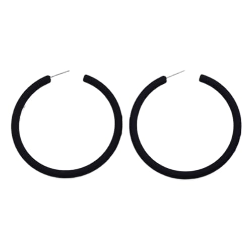 Circle Hoop Earrings Fashion Statement Jewelry Acrylic Texture Ear Jewelry